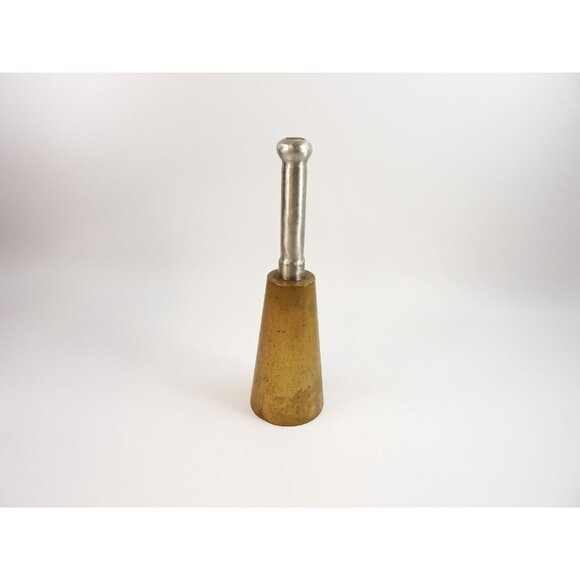 Vintage or Antique Hand Held Bell Brass Loud Unique - Picture 2 of 8